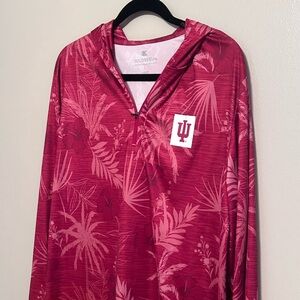 Colosseum Maroon Floral Quarter-Zip Pullover